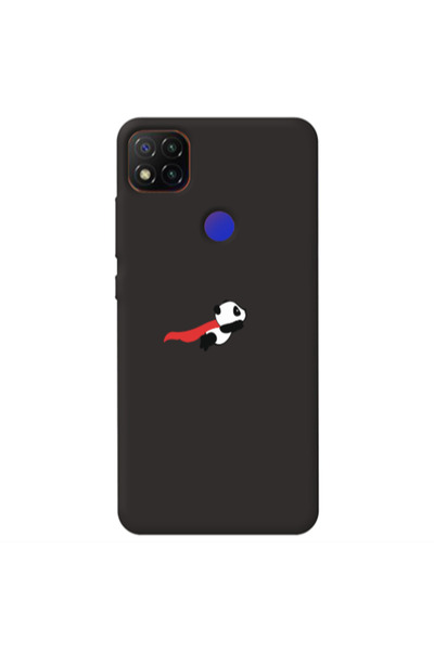 Other Xiaomi Redmi 9c kite flying panda Black Colored Silicone TPU Θήκη