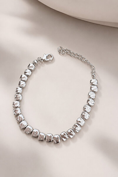 Alexis Carrel Auris Ezme Beaded Women's Silver Bracelet