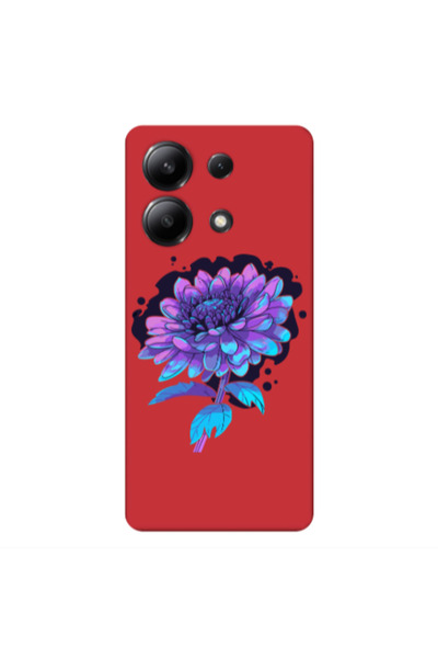 Other Xiaomi Redmi Note 13 4G Witch flower Red Colored Silicone TPU Θήκη