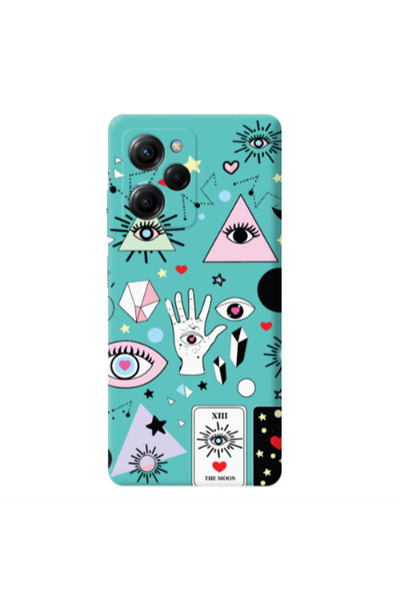Other Xiaomi Poco X5 Pro Pyramid eyes Turquoise Colored Silicone TPU Θήκη