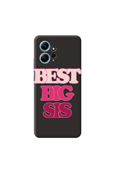 Other Xiaomi Redmi Note 12 4G Best Big Sis Black Colored Silicone TPU Θήκη