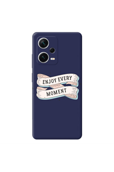 Other Xiaomi Poco X5 Enjoy Every Moment 2 Dark blue Colored Silicone TPU Θήκη