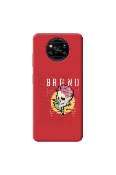 Other Xiaomi Poco X3 /X3 Pro Skull Roses Red Colored Silicone TPU Θήκη