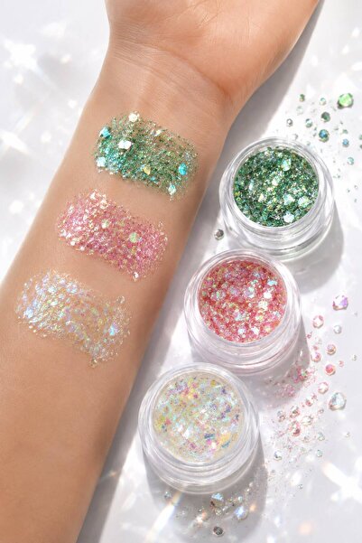 MAQYA KOZMETİK 3 Pieces Face and Body Glitter Gel Sim |   Holographic Wedding...