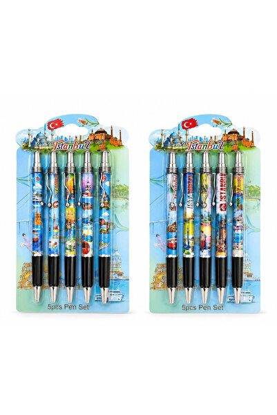 Livenda Istanbul Themed 5-Piece Ballpoint Pen Set Alk5813