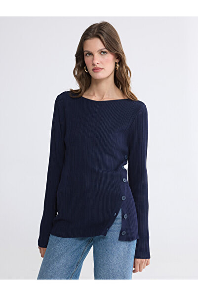 LC Waikiki Sparkling Choices from Shining Store Zero Roba Collar Ribbed Women...