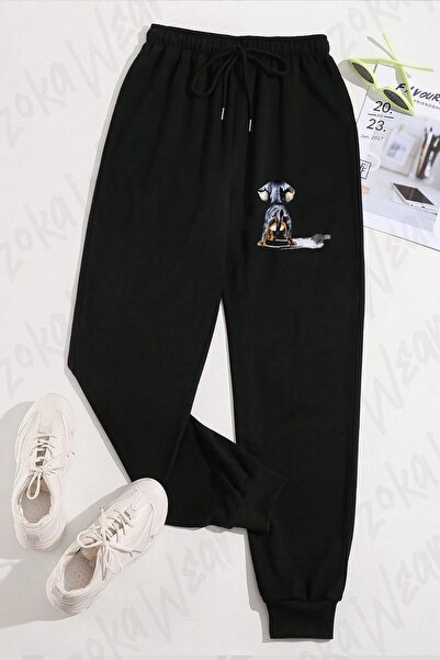 ZOKAWEAR Unisex Dachshund Dog Pupy Back Printed Sweatpants