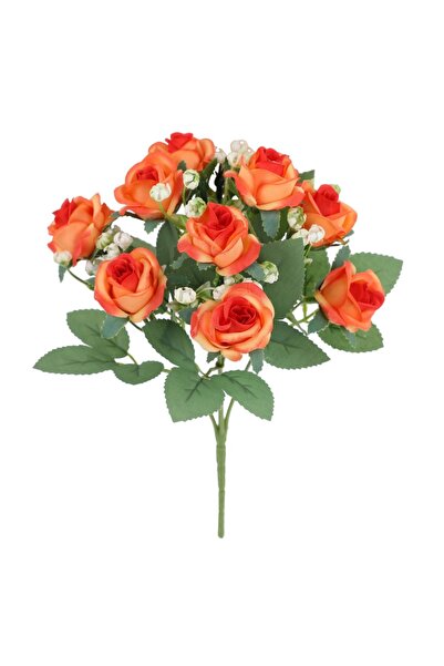 choice2 Orange 1Pcs Artificial Flowers Bouquet Silk Rose Fake Flowers for Hom...