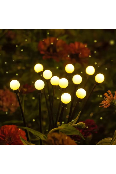 Choice 10LED Warm White 10 LED Outdoor Solar Firefly Lights Warm White RGB IP...