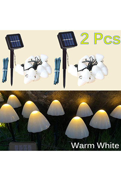 Choice7 سلسلة أضواء شمسية دافئة بطول 3.5 متر مع 10 مصابيح، قطعتان، أضواء LED ...