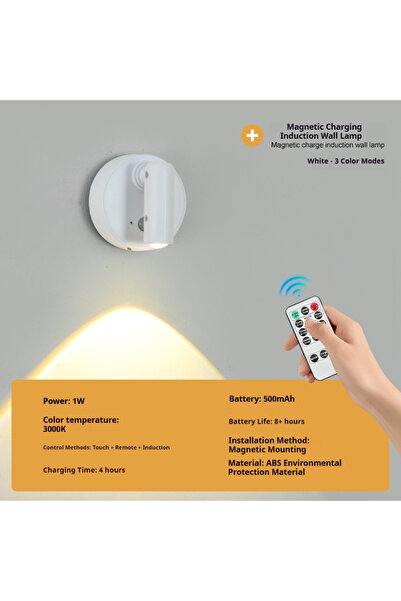 Choice6 W3 colorWithcontrol Magnetic Base USB Rechargeable LED Cordless Wall ...