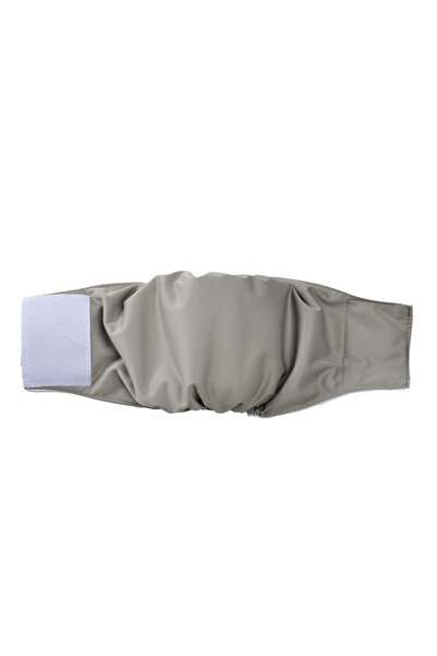 Choice10 L(Waist 47-53cm) Gray Washable Male Dog Cloth Diaper Reusable Pet Sa...