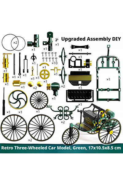 Choice Green 51PCS 1:10 Scale Replica Classic Car Dashboard Model Kit for Tab...