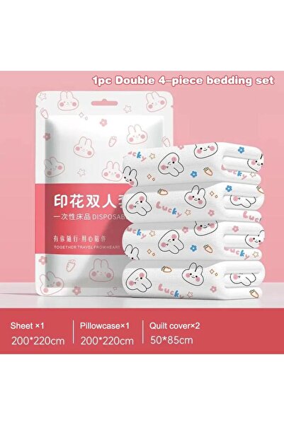choice2 A4 Hotel & Travel Disposable Bedding Set – Extra Thick 3/4-Piece Incl...