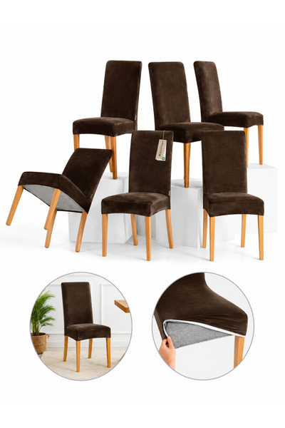 delfin HomeRoy Huse Catifea pentru Scaune – Set 6 Bucăți