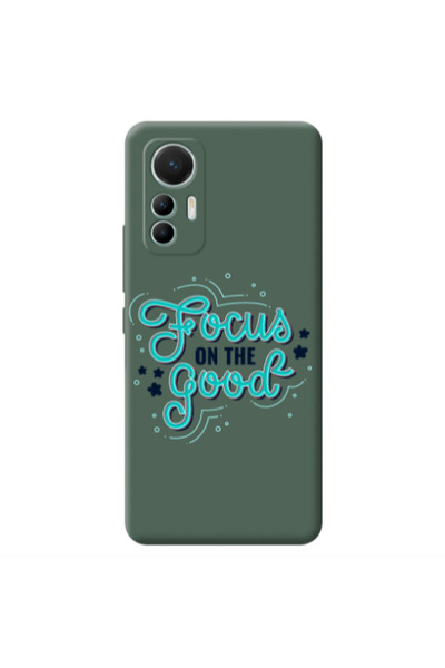 Other Xiaomi Mi 12 Lite Focus On The Good Dark Green Colored Silicone TPU Θήκη