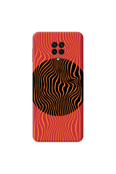 Other Xiaomi Redmi Note 9 Pro Trapezoidal lines Red Colored Silicone TPU Θήκη