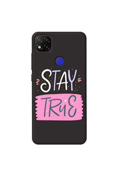 Other Xiaomi Redmi 9c Stay True Black Colored Silicone TPU Θήκη