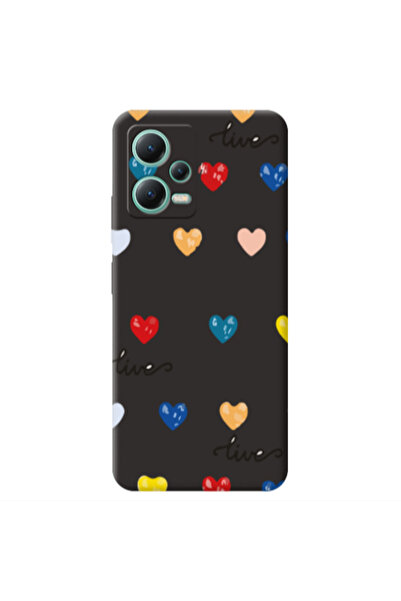 Other Xiaomi Redmi Note 12 Pro 5G Heart Lives Black Colored Silicone TPU Θήκη