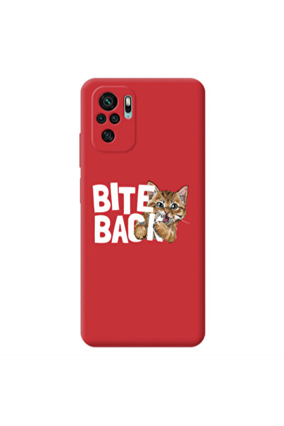 Other Xiaomi Redmi Note 10S bitte back cat Red Colored Silicone TPU Θήκη
