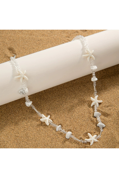 Choice YF5316-1B Bohemian Personalized Bead Starfish Necklace, Women's Beach ...