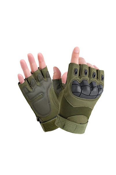 Choice6 M Green Universal Protective Half Finger Gloves Breathable Durable fo...