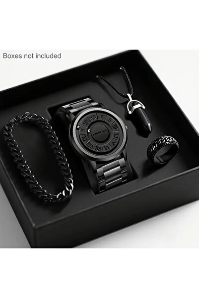 Choice1 Steel Set No Box 4PCS/Set Fashion Magnetic Suspension Men's Watch Jew...
