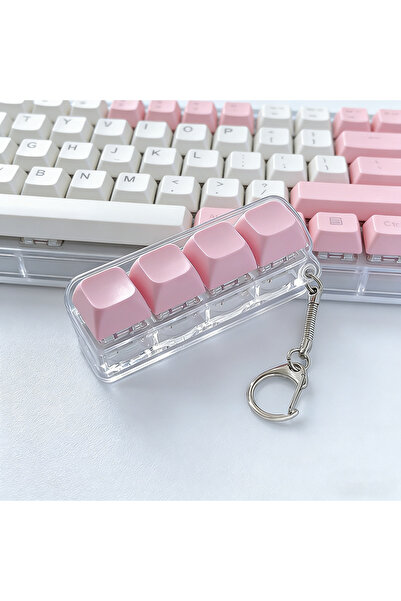 choice2 pink Decompress Fidget Keychain Unisex Non Luminous Press The Button ...