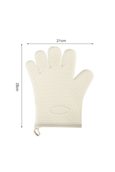 Choice One Size 1Pc White 1Pc Thickened Anti-Scald Silicone Gloves Heat Resis...