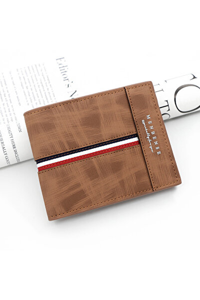 choice2 Brown Luxury Slim Short Men's Wallet - High-Quality PU Leather Card H...
