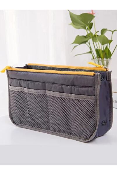 choice2 Grey HOMEFISH Portable Double Zipper Toiletry Bag Large Capacity Mult...