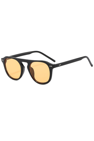 choice2 black orange Fashion Oval Sunglasses for Men Women Vintage Brand Desi...
