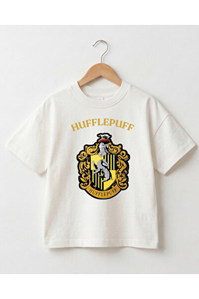 babytex Hufflepuff Themed Children's Oversize T-Shirt 100% Cotton Unisex Shor...