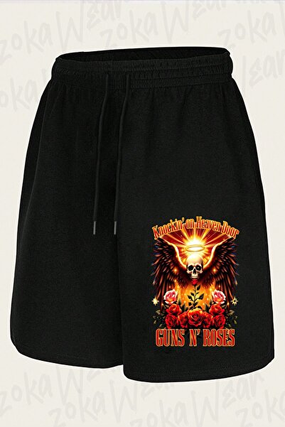 ZOKAWEAR شورت مطبوع بتصميم Guns N Roses v54 للجنسين