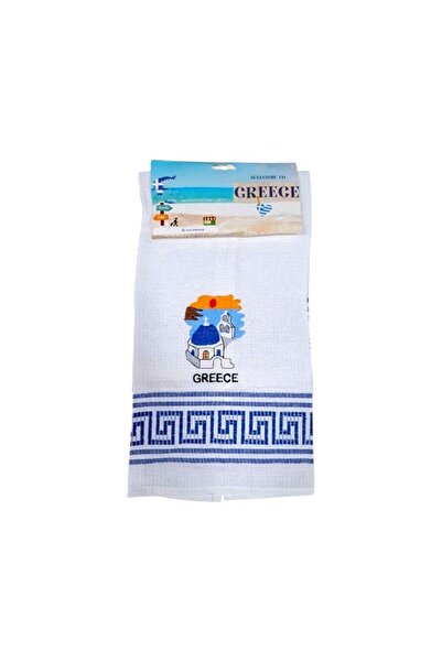 Tradesor Πετσέτα ποτηρόπανο Souvenir με κέντημα - Σετ 12pcs - Greece - 416037