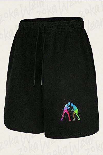 ZOKAWEAR Unisex Wrestling Wrestle Design Printed Shorts