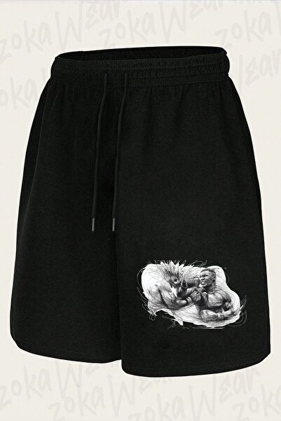 ZOKAWEAR Unisex σορτς με στάμπα Muhammad Ali Boxing Design