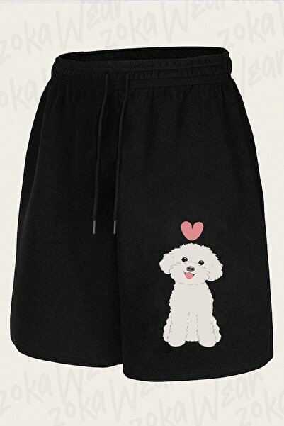 ZOKAWEAR Unisex Love White Toy Poodle Design Printed Shorts