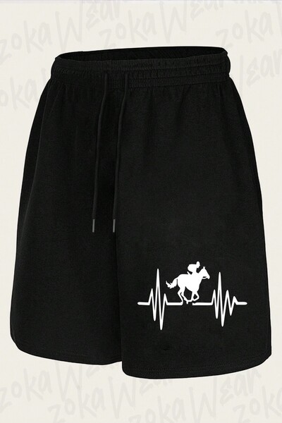 ZOKAWEAR Unisex Horse Racing Horse Race Design Printed Shorts