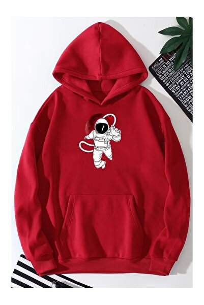 ZİYMO Unisex Hooded Printed Relaxed Fit Sweatshirt