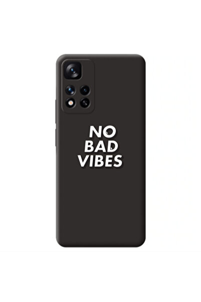 Other Xiaomi Redmi Note 11 Pro 5G No bad vibes Black Colored Silicone TPU Θήκη