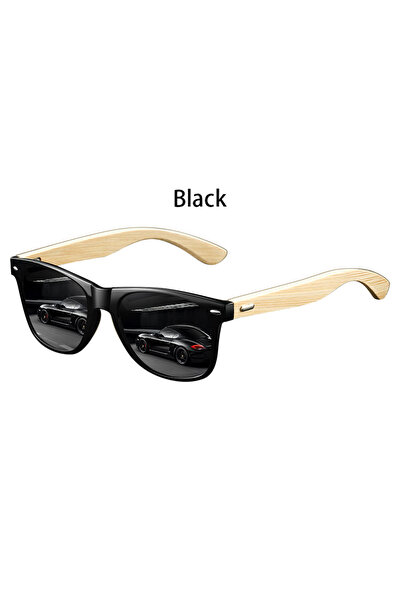 choice2 Black Fashion Bamboo Wood Vintage Square Sunglasses Wooden Men Women ...