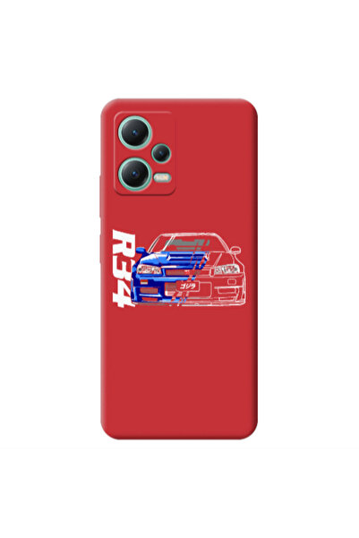Other Xiaomi Redmi Note 12 Pro 5G Blue R34 Red Colored Silicone TPU Θήκη