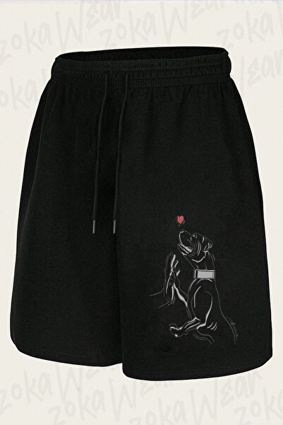 ZOKAWEAR Unisex Dog Love Design Printed Shorts