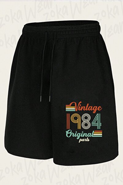 ZOKAWEAR شورت مطبوع بتصميم عتيق للجنسين من عام 1984