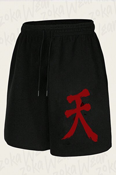 ZOKAWEAR شورت مطبوع بتصميم Raging Demon Akuma للجنسين