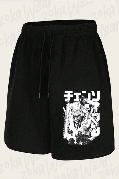 ZOKAWEAR Unisex Chainsaw Man Denji Design Printed Shorts