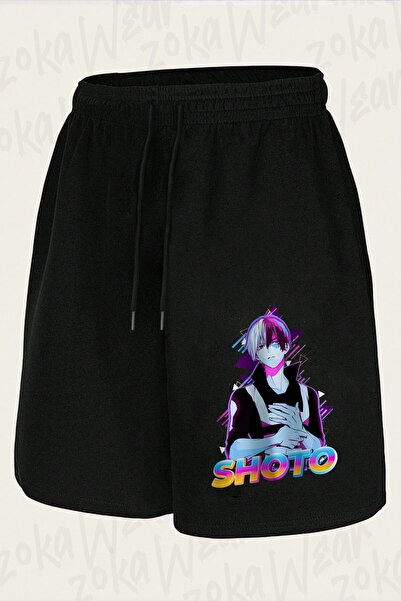 ZOKAWEAR Unisex My Hero Academia Shoto Todoroki (Neon) Design Printed Shorts