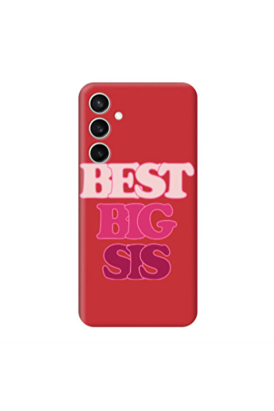 Other Samsung S24 Plus Best Big Sis Red Colored Silicone TPU Θήκη