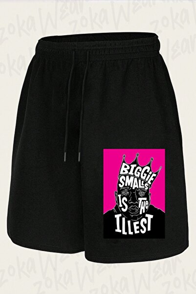 ZOKAWEAR Unisex Biggie the Notorious Bıg Design Printed Shorts